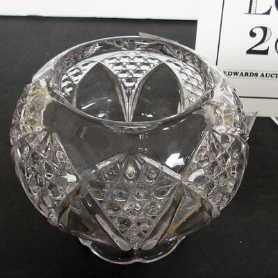 Small Pattern Glass Rose Bowl, Pattern Unknown