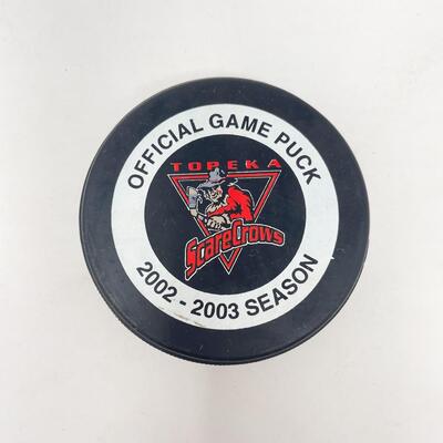 TOPEKA SCARECROWS 2002-2003 OFFICIAL HOCKEY PUCK