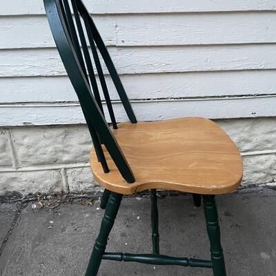 PAINTED WOOD SPINDLE CHAIR
