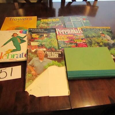 LOT 51  BOOKS MOSTLY ABOUT GARDENING & FLOWERS