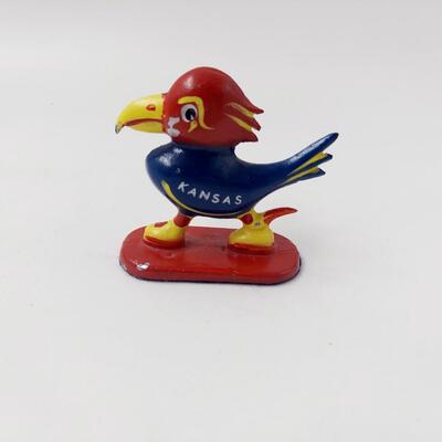 1940s CAST IRON JAYHAWK 2.5 INCH COLLECTABLE  - CAST IN KANSAS