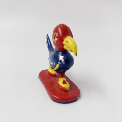 1940s CAST IRON JAYHAWK 2.5 INCH COLLECTABLE  - CAST IN KANSAS