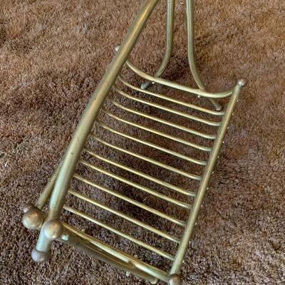 Brass Firewood Rack