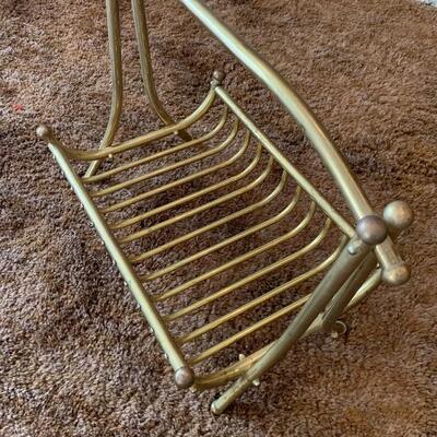 Brass Firewood Rack