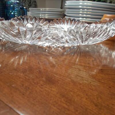 Large Crystal Serving Dish