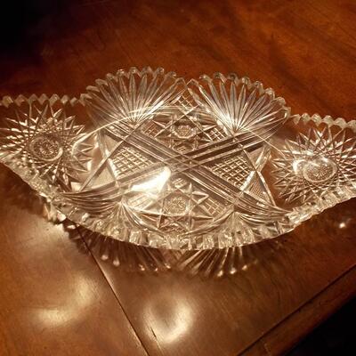 Large Crystal Serving Dish