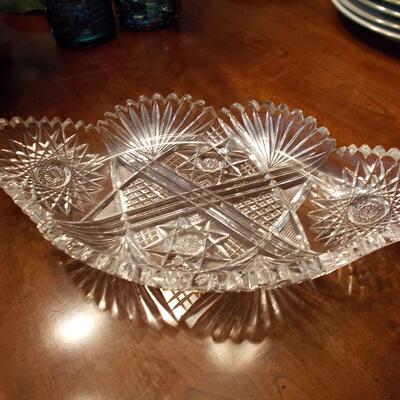 Large Crystal Serving Dish