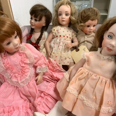 Lot of 5 Porcelain Dolls  #15