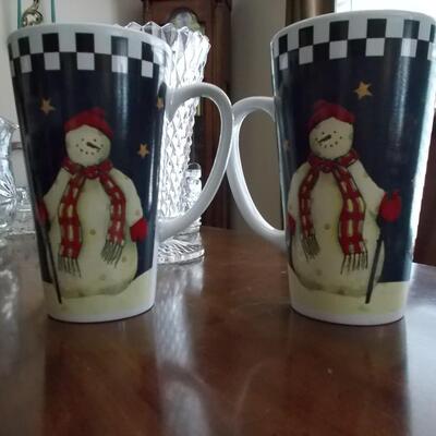 Pair of Snowman Mugs