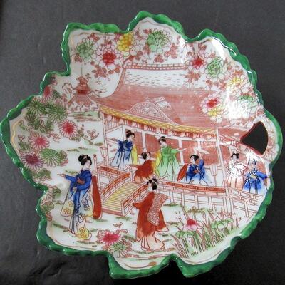 Vintage Oriental Lot, Dragonware Mini Sugar Creamer, Giesha Girl Dish, China Dish