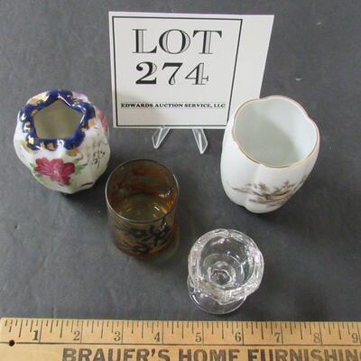 Vintage Lot Salt Dip, Toothpick Holder, Match Holder, Cigarette Holder