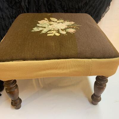 Needlepoint Foot Stool