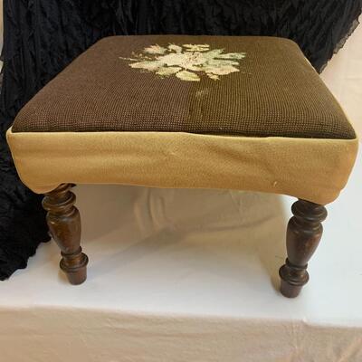 Needlepoint Foot Stool