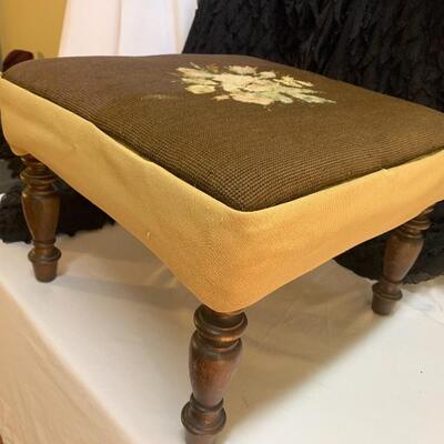 Needlepoint Foot Stool