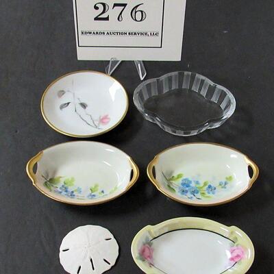 Lot of Vintage Butter Pats, Nut Dishes, and a Sand Dollar, 1 Rosenthal Germany, 2 Austria, 1 Germany