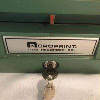 Acroprint Time Clock W/Ink & Two Time Card Slots (LR-RG)