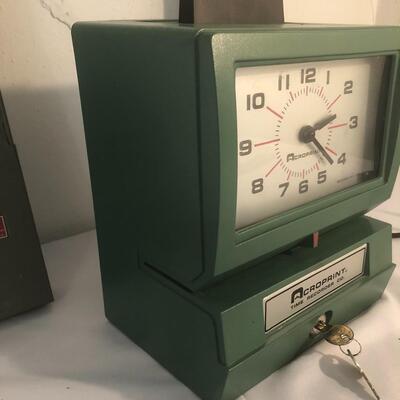 Acroprint Time Clock W/Ink & Two Time Card Slots (LR-RG)