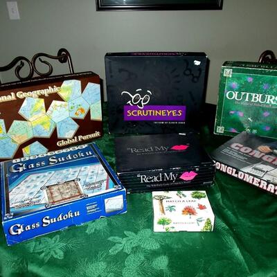 Collection of 6 Board Games and a Sudoku Set