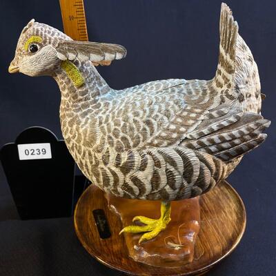 Amazing Hand Carved Folk Art Prairie Chicken