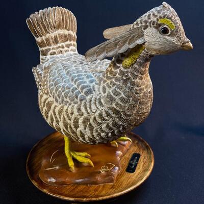 Amazing Hand Carved Folk Art Prairie Chicken