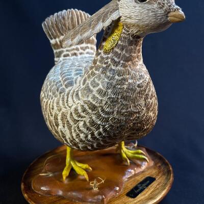 Amazing Hand Carved Folk Art Prairie Chicken