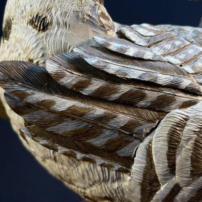 Amazing Hand Carved Folk Art Prairie Chicken