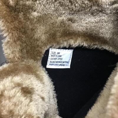 Sporto Brown Suede Fur Line Trim Winter Boots 9W