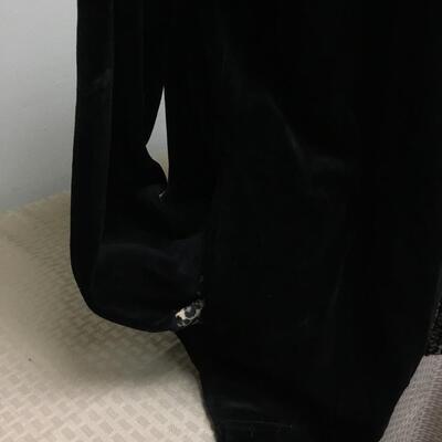 Black Zip Front Leopard Print Trim Light Weight Jacket Tunic Susan Graver Style 1x