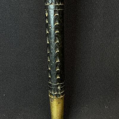 Cast Buddha Head Sword Cane Walking Stick