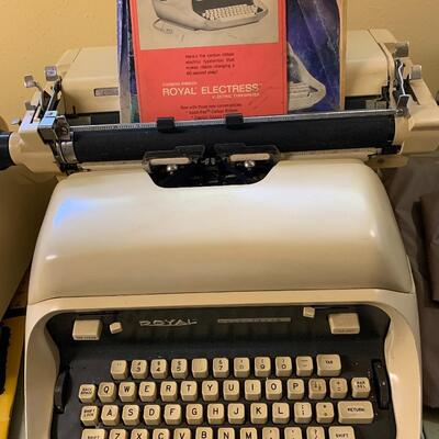 Vintage Royal Electress Electric Typewriter with metal table-excellent condition!