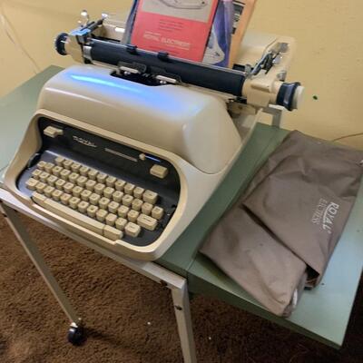 Vintage Royal Electress Electric Typewriter with metal table-excellent condition!
