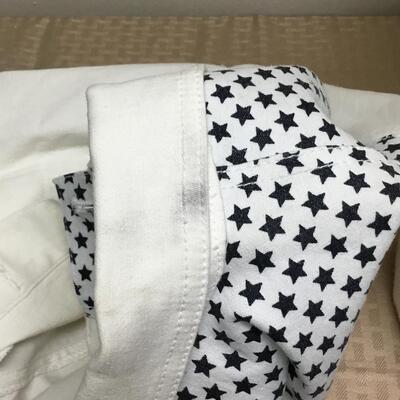 Patriotic Stars & Stripes White Button Front Jacket DG2 Diane Gilman Size 1X