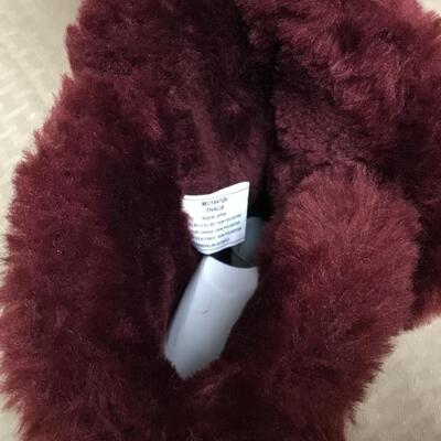 Maroon Burgundy Fleece Line Lam Boots Size 10