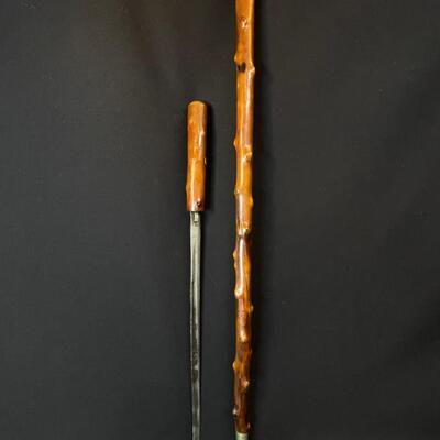 Antique Hardwood Sword Cane