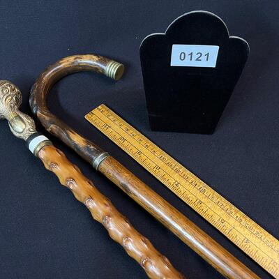 A Pair of Antique Victorian Walking Stick Canes