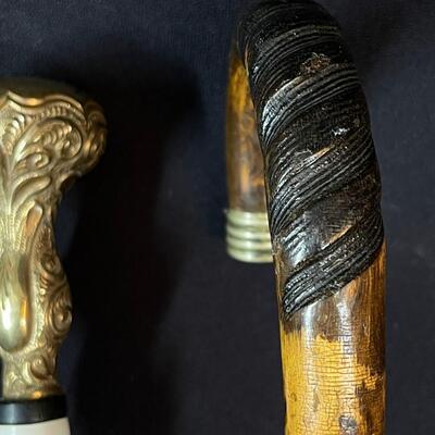 A Pair of Antique Victorian Walking Stick Canes