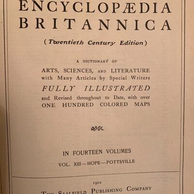 1902 Encyclopedia Britannica (14 volume complete set)