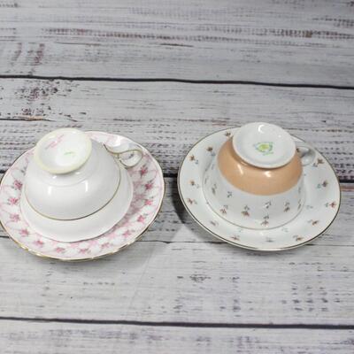 Vintage China Teacup Floral Patterns Lot