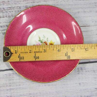 Vintage Leaf Roses Teacup Saucer Set