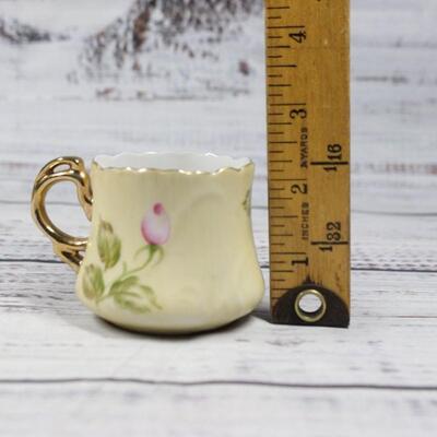 Vintage Leaf Roses Teacup Saucer Set