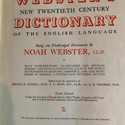 The New 20th Century Dictionary 1941 (HUGE)