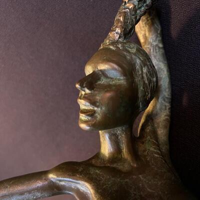 Cast Bronze Ballet Dancer Figure