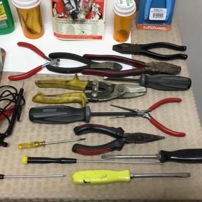 Misc Lot-Small hand tools, multi-meter, etc.