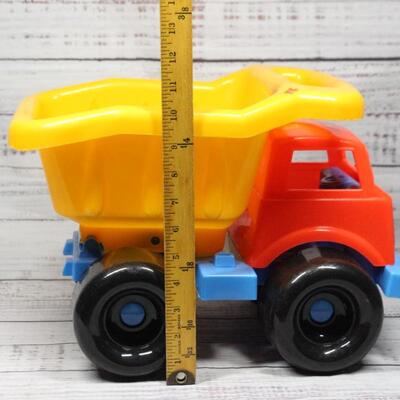 Pair of Plastic Beach Dump Truck Toys