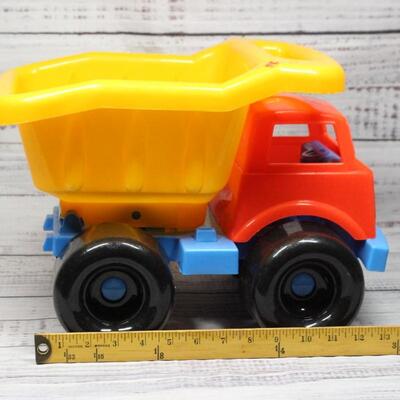 Pair of Plastic Beach Dump Truck Toys