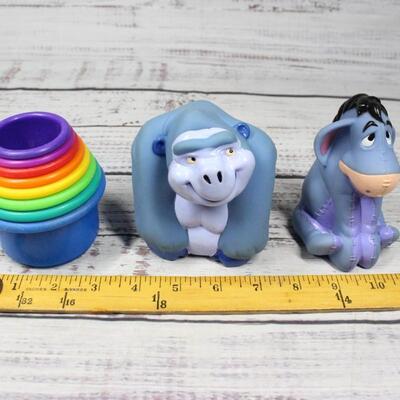 Kids Toddler Plastic Toys Stackers Eeyore Gorilla