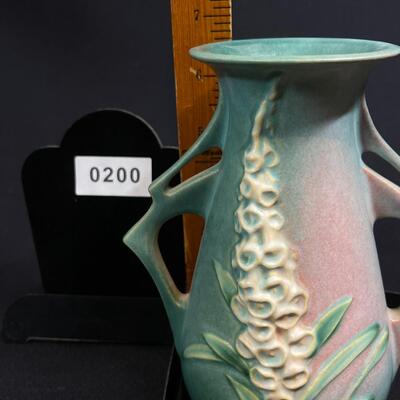 Roseville Foxglove Multi-Handled Vase Mint