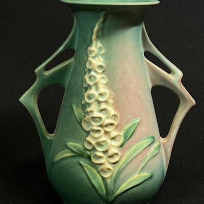 Roseville Foxglove Multi-Handled Vase Mint