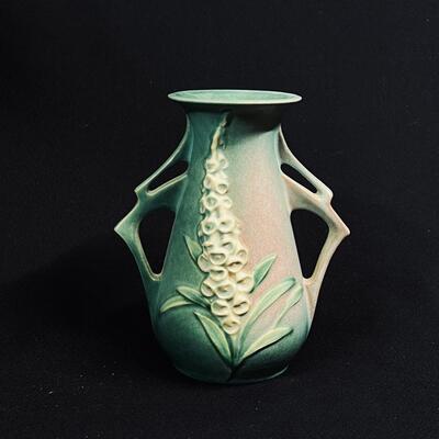 Roseville Foxglove Multi-Handled Vase Mint
