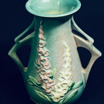 Roseville Foxglove Multi-Handled Vase Mint